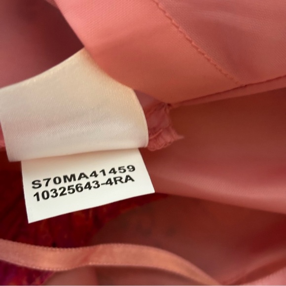 Jones Wear Maxi Pink Layers Chiffon Bias Cut Paisley Print Dress Sz:12 Y2K - Picture 10 of 10